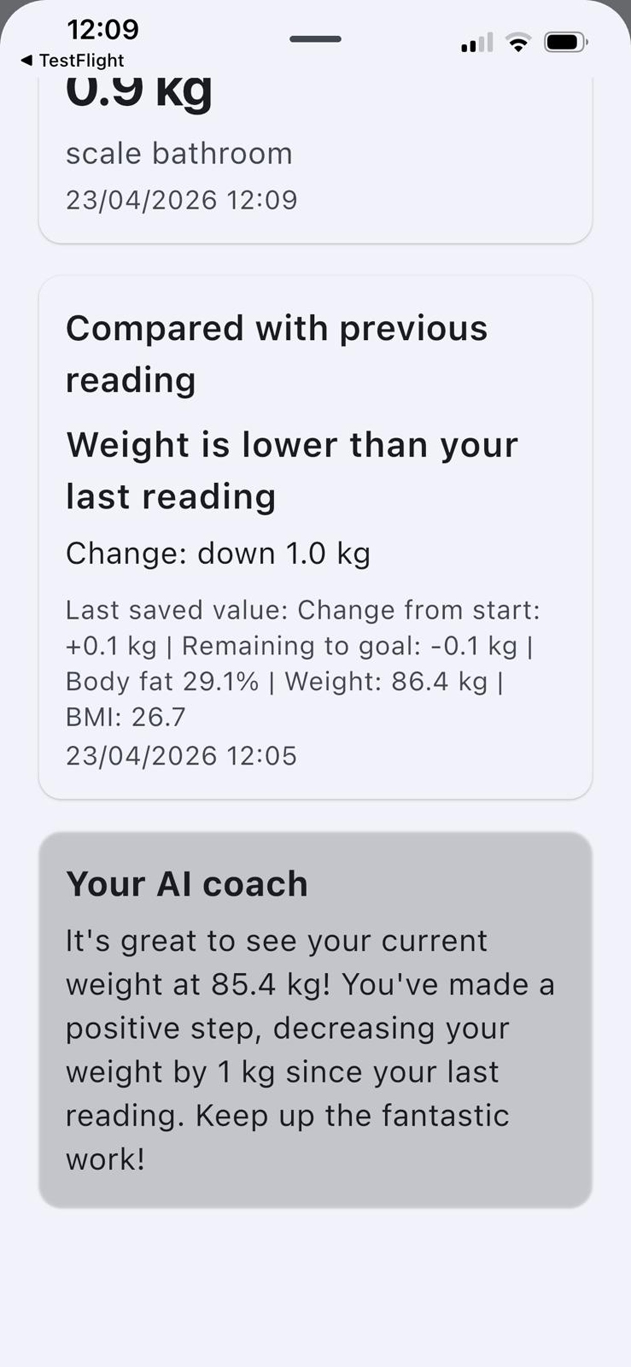 Your personal AI Weight Loss coach
